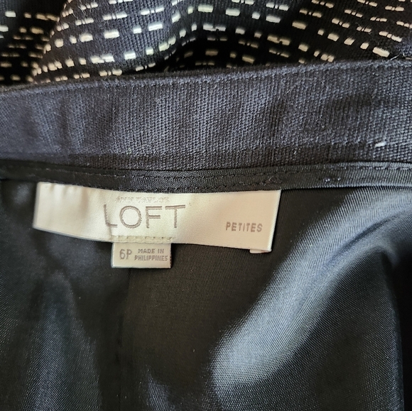 Ann Taylor LOFT Black and White Striped Mini Pencil Skirt - Picture 3 of 4